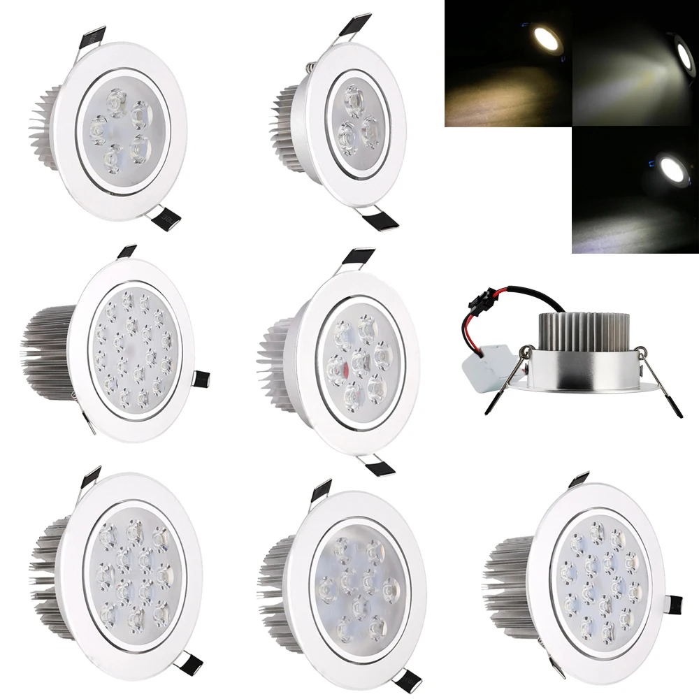 LED Downlight 5W 7W 9W 12W 18W Room Home Bright Ceiling Super Cool/Warm/Neutral White Energy-saving Spot-light 15w Lighting Lamp