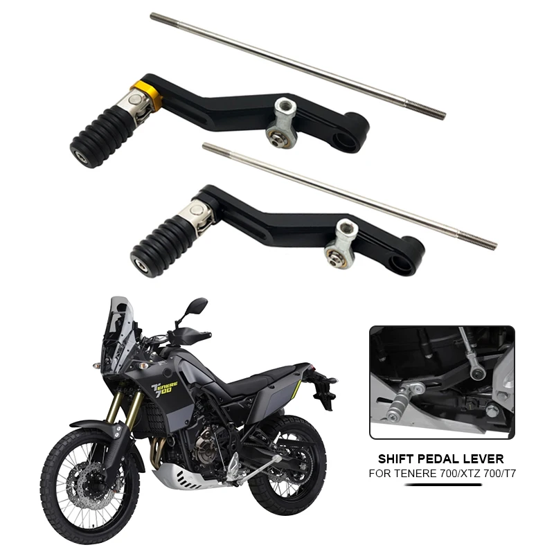 Alavanca de mudança de marcha dobrável ajustável para motocicleta, pedal de mudança de marcha para yamaha tenere 700 tenere700 xtz 700 t700 2019-2023 2021 2022