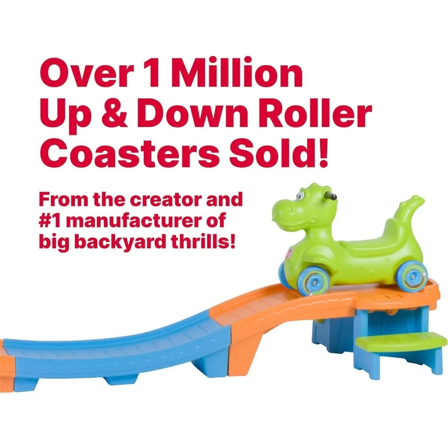 恐竜ダッシュ 上下ローラーコースター 乗用玩具 プッシュカー 室内/屋外プレイセット 耐久性のあるプラスチック製 最大重量50ポンド のために