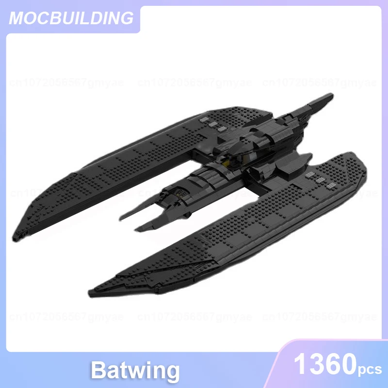 

Batwing Model MOC Building Blocks DIY Assemble Bricks Black Educational Creative Collection Display Toys Xmas Gifts 1360PCS