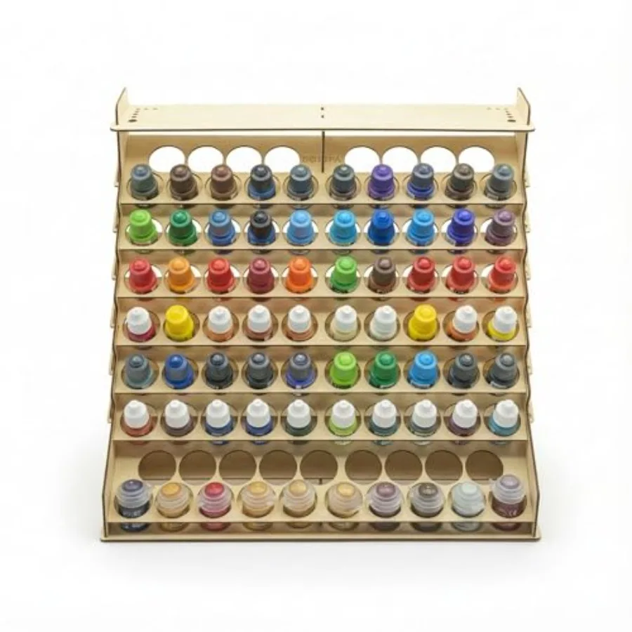 

【Spot goods】Citadel Paint Rack-Modular Paint Organizer - Holds 86 Bottles of Paints 14 Brushes and 6 Miniature Stands - Art Too