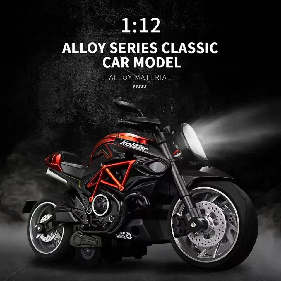 1:12 سبيكة ضوء الشارع نموذج دراجة نارية مصغرة دييكاست على الطرق الوعرة دراجة نارية محاكاة سيارة لعبة لصبي هدية #3