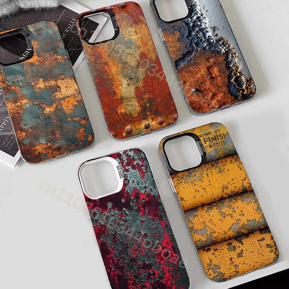 

Industrial Style Rusty Phone Case For iPhone 17,16,15,14,13,12,11,Pro,MAX,Plus TPU Soft To Skin-friendly Cover