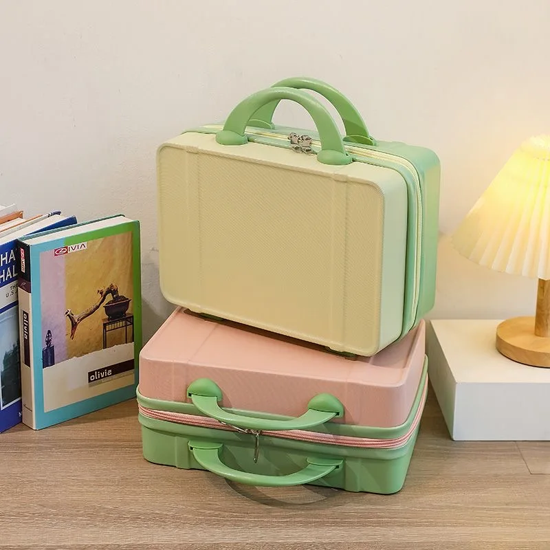 14 inch Mini Cabin Suitcase Fashion Women Travelling Luggage Hangable Trunk Solid Color Cute Small Cosmetic Box Female Travel