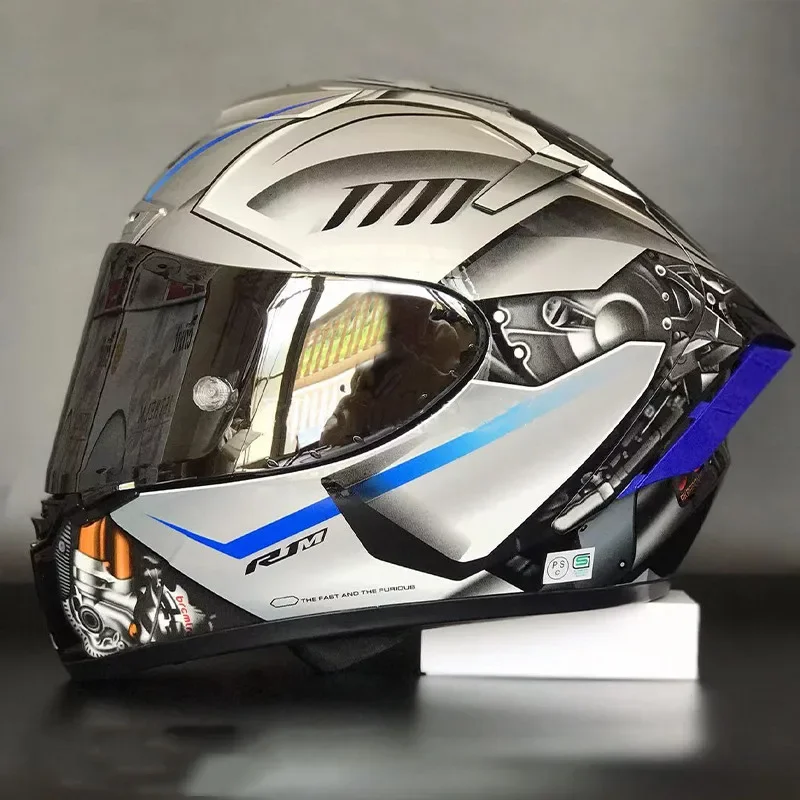 

Shoei X-Spirit 3 Silver Special Edition Full Face Helmet X-Fourteen X-14 X14 Motorcycle Riding Motocross Racing Motobike Helmet