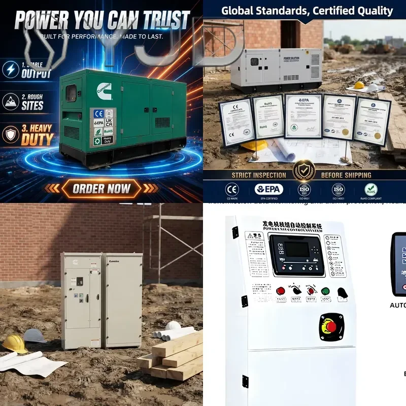 150 Kva Generator Silent Industrial Use Three Phase 60Hz/50Hz Remote Start Mobile Type ATS 100% Efficiency