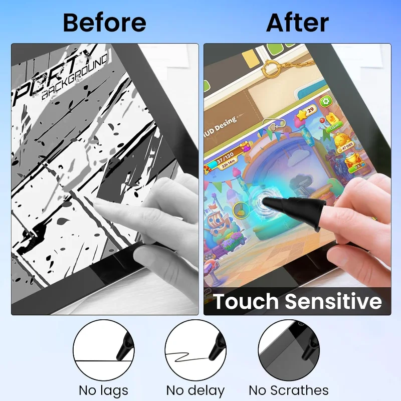 Penne stilo da dito in silicone morbido Schermo tablet universale ad alta precisione per iPhone/iPad/tablet Android