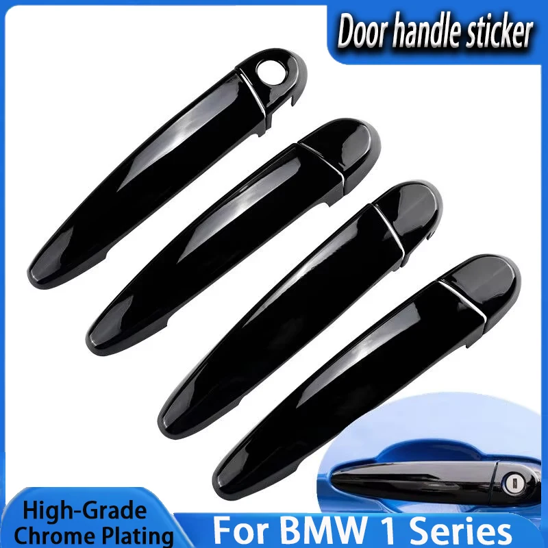 Car Door Handle Protector Trim Cover Glossy Black Chrome Styling Stickers Auto Accessories For BMW 1 Series F20 F21 E81 E82 E87