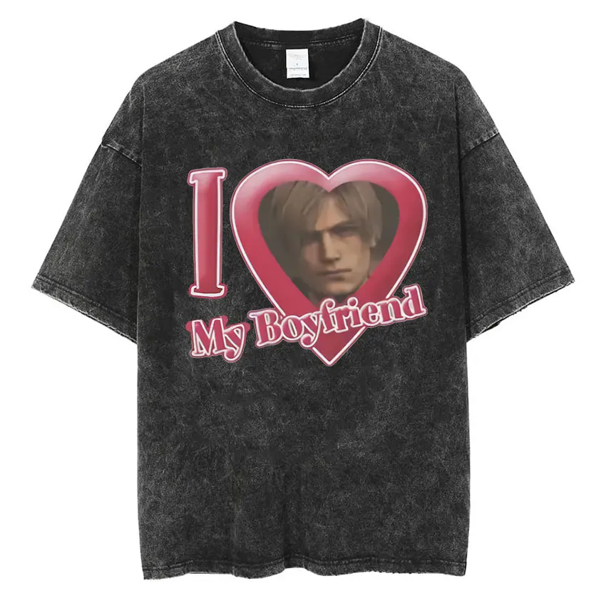 ヴィンテージ洗浄レオン S ケネディバイオハザード 4 Tシャツメンズ