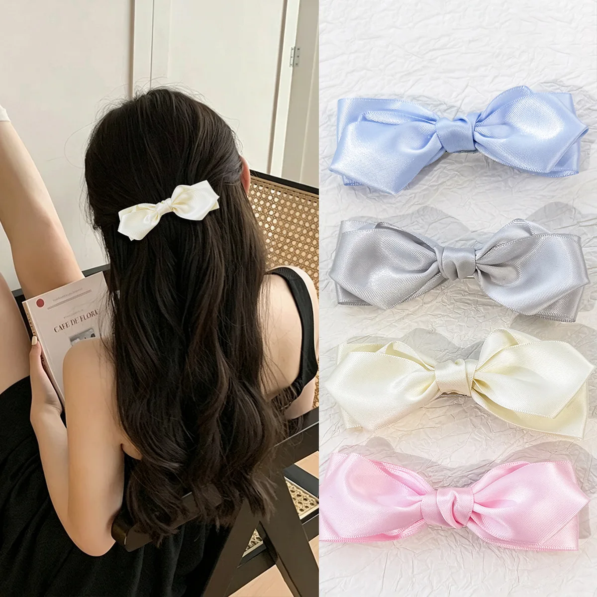 36個入りプリンセスリボンヘアクリップセット韓国ファッションレディースサイドヘアグリップヘッドウェアアクセサリー女性と女の子向け卸売