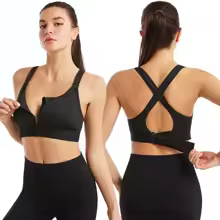 Soutien-Gorge Frontal Esportivo Para Corrida, Sem Arame, Respirável E Sem Costura.