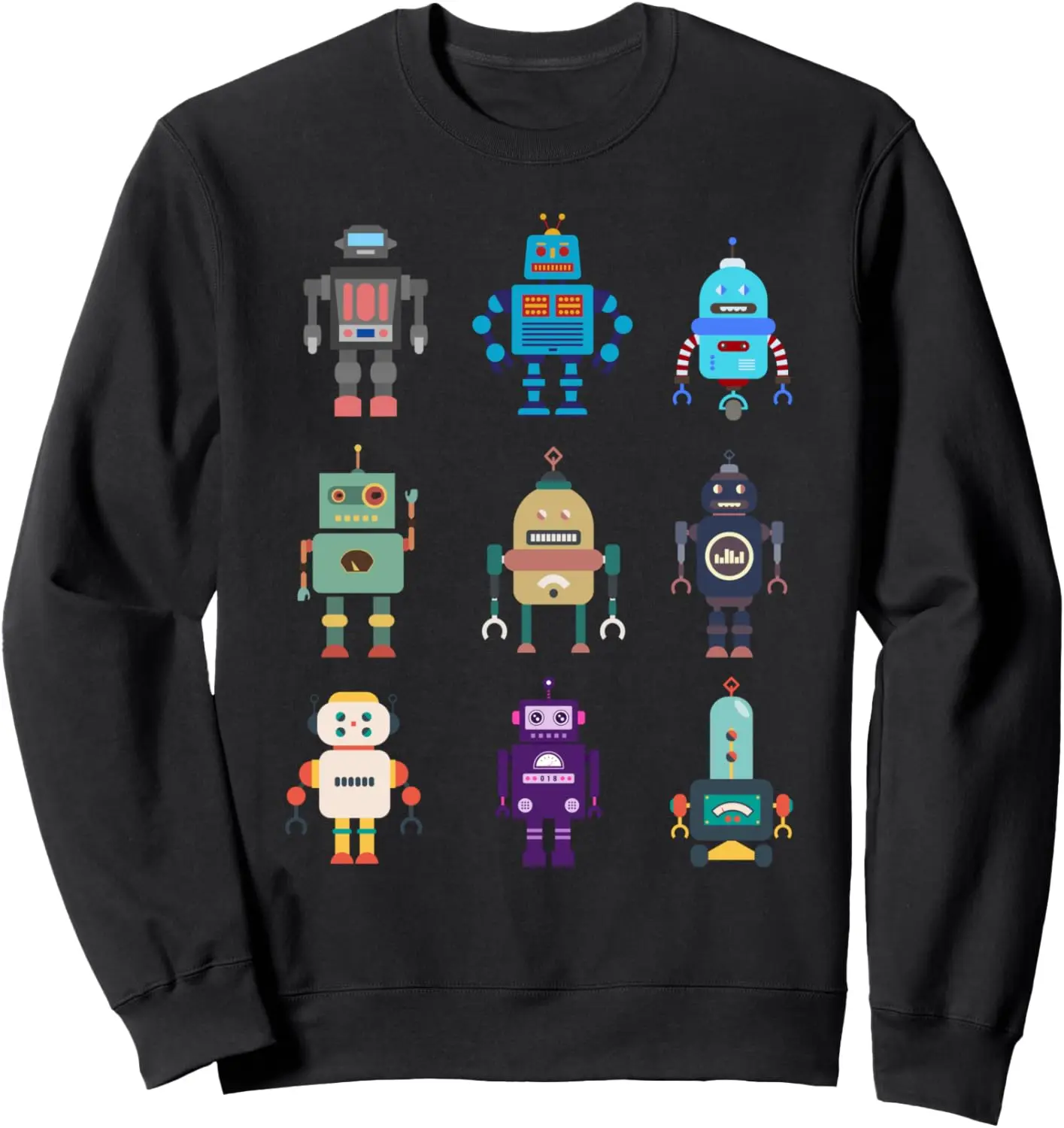 I love Robot Gift All Ages Robotic Kids Girls Boys Robot Sweatshirt