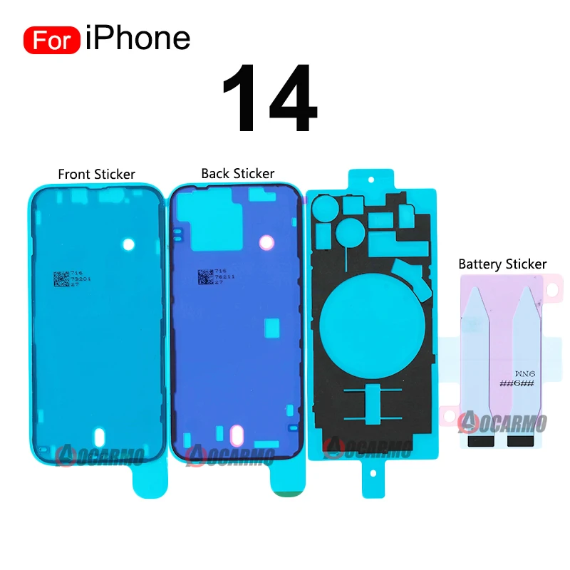 Front LCD Screen And Rear Cover Waterproof Adhesive +Back Battery Glue Sticker For iPhone 14 14Plus