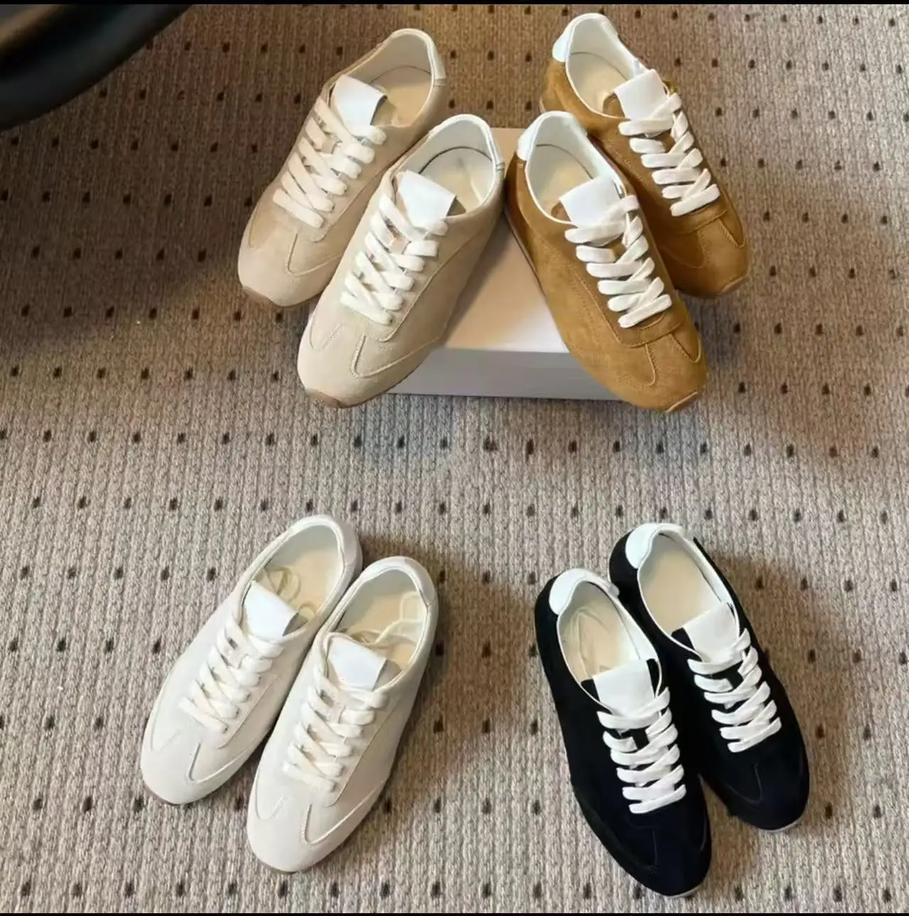 

2026 couple shoes retro training shoes genuine leather suede soft sole lace up classic sports shoes casual shoes running shoes