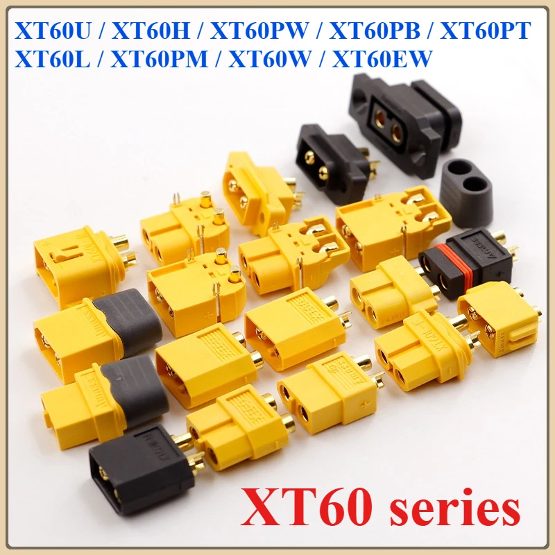 XT60PB aircraft model socket XT60U/XT60H/XT60L/XT60PW/XT60PT/PM/XT60W/XT60EW high current plug aviation model lithium battery