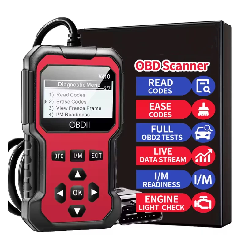 

Автомобильный сканер Obd2, диагностический инструмент, считыватель кодов, сканер кодов неисправностей двигателя, может диагностика всех автомобилей с протоколом Obd Ii, с 1996 г.