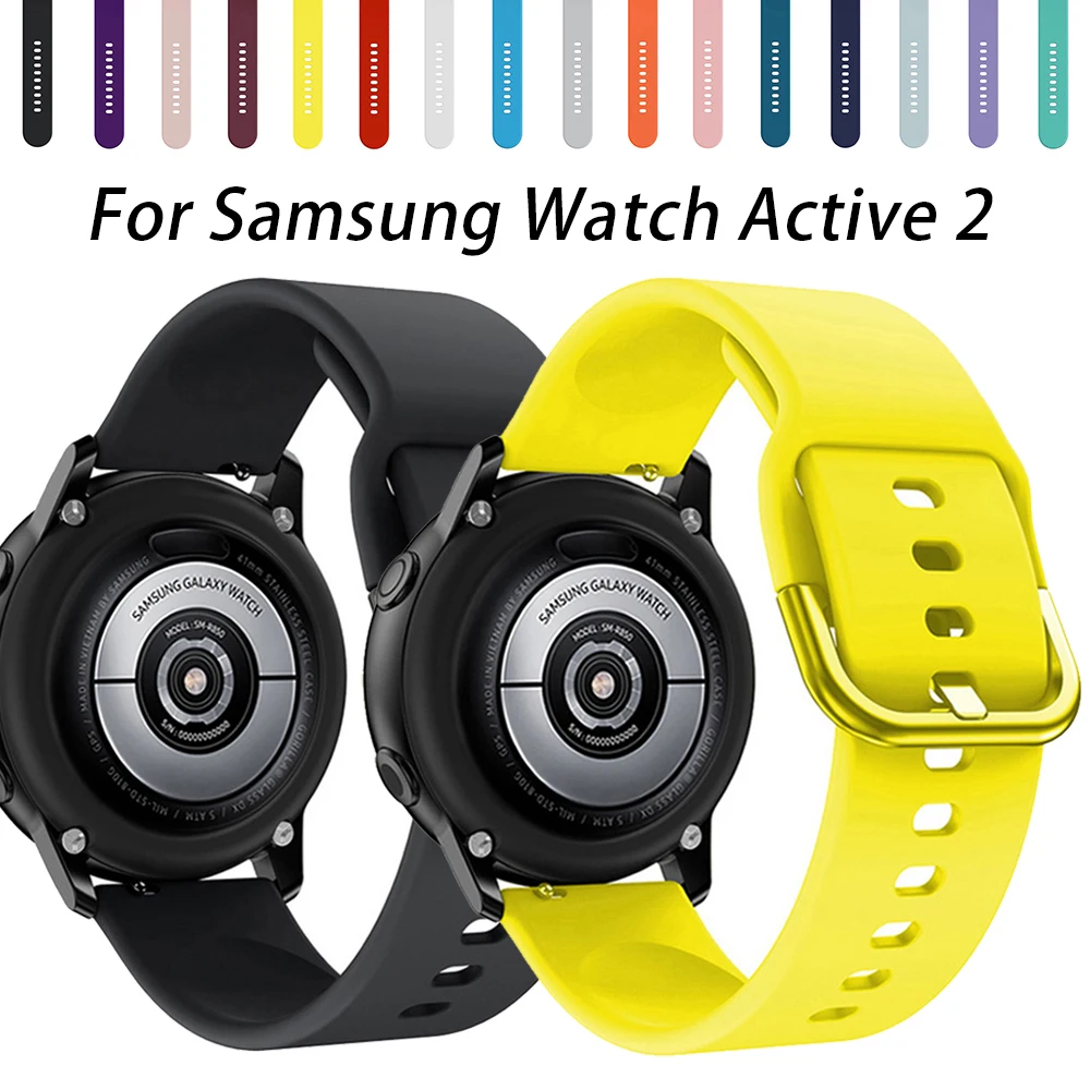 

20mm/22mm Strap For Samsung Galaxy Watch 4 40mm44mm Smartwatch Sport Wrist Bracelet Band for Samsung Watch Active 2 3 Watchband