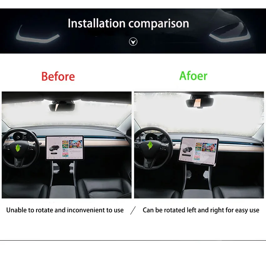 Screen Swivel Tilt Mount For Tesla Model 3 Model Y 2017-2023Car 4 Direction  Central Control Screen Display Rotation Bracket GPS