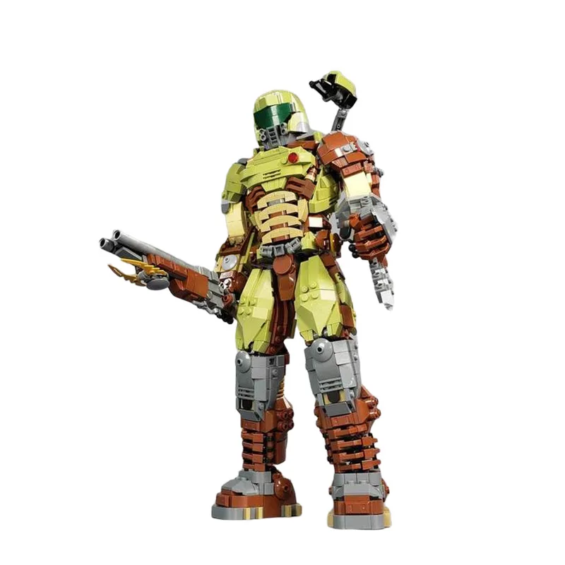 MOC Classic Shooter Game Doomed Mechanical Soldiers Building Block set Action Character Mecha Brick Toys Children Birthday Gift