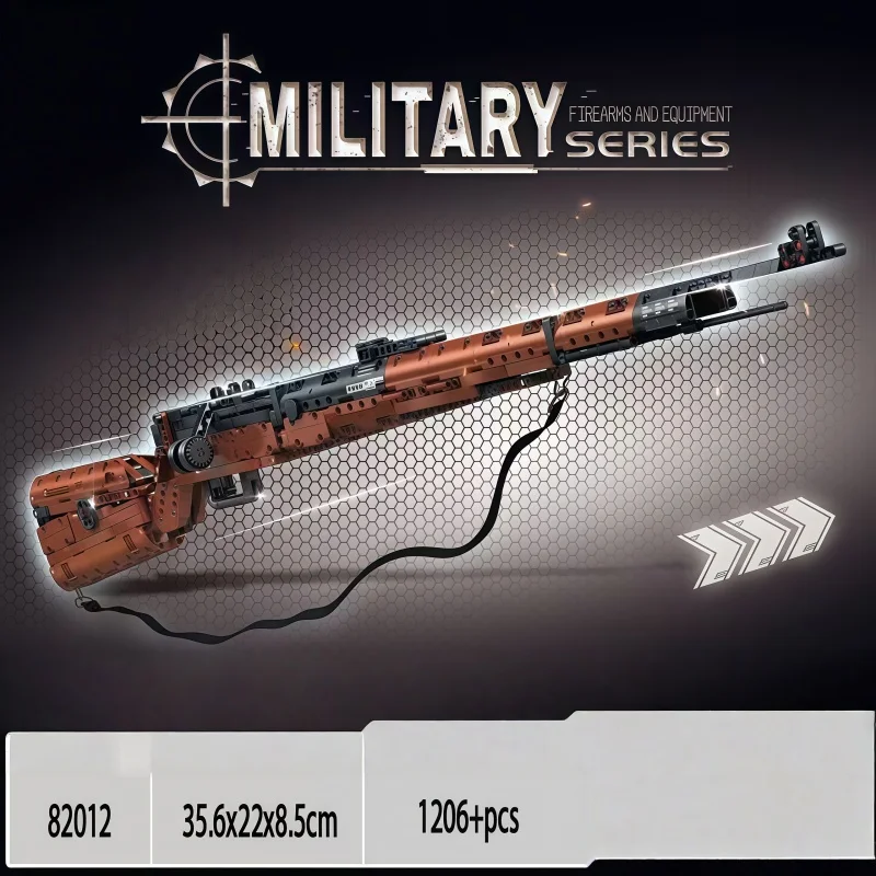 

Сборная модель снайперской винтовки из строительных блоков, игрушечное оружие для самостоятельной сборки, креативный подарок, подходящий для взрослых и подростков.