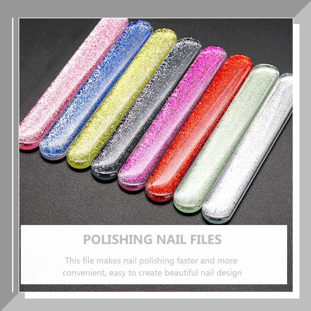 ตะไบเล็บแก้วคุณภาพพรีเมียม 8 ชิ้น ต้องมีสำหรับทำเล็บมือและเล็บเท้า ใช้สำหรับขัดเงาและต่อเล็บ ใช้ในบ้านได้