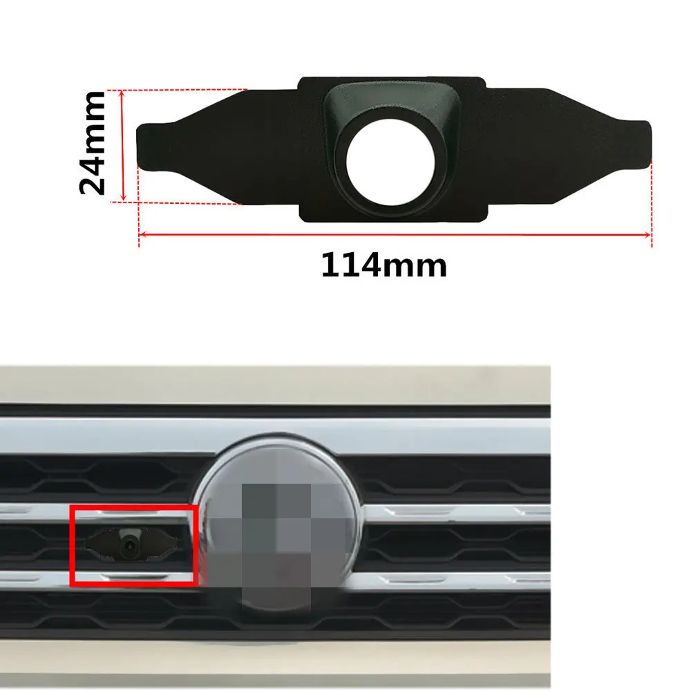 YIFOUM Car Front View Positive Logo Camera Bracket Shell Frame Housing For Volkswagen VW Teramont Atlas X 2019 2020 2021