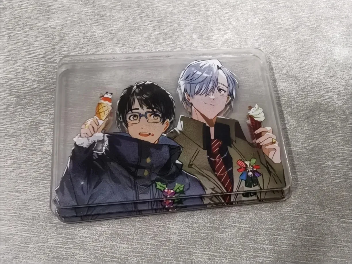 Yuri on Ice Acrylic Card Ivan Yuri Katsuki Transparent Cards Victor Nikiforov Group Photo Card Collection Shooting Prop Gift