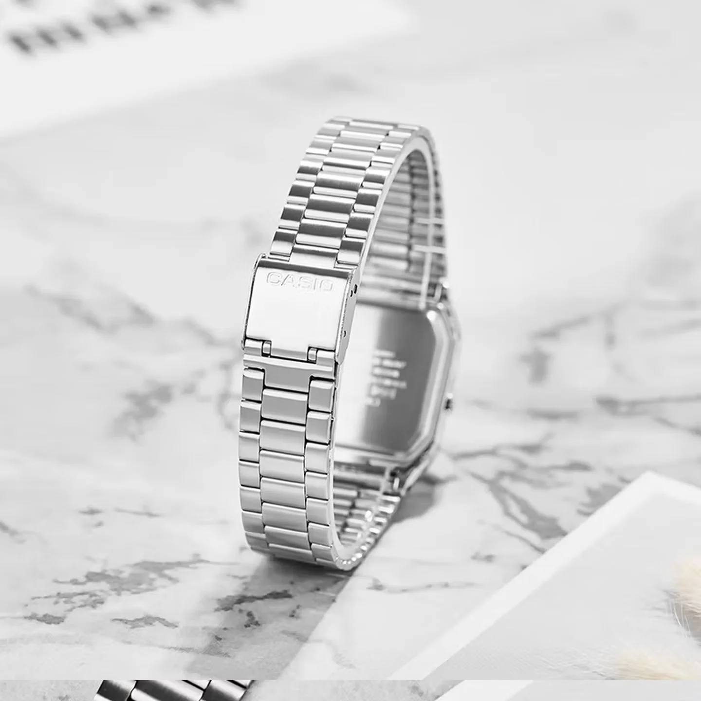 Casio AQ‑230A Analog‑Digital Watch | Water Resistant | Stainless Steel Band | Daily Alarm | Dual Time Men Wrist Watch