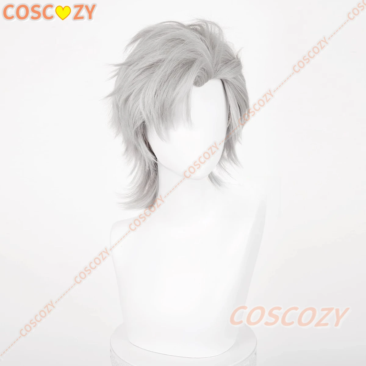 Xavier Wig Love And Deepspace Xavier Cosplay Wig Grey Short Heat Resistant Synthetic Hair Halloween Party Hair Wigs + Wig Cap