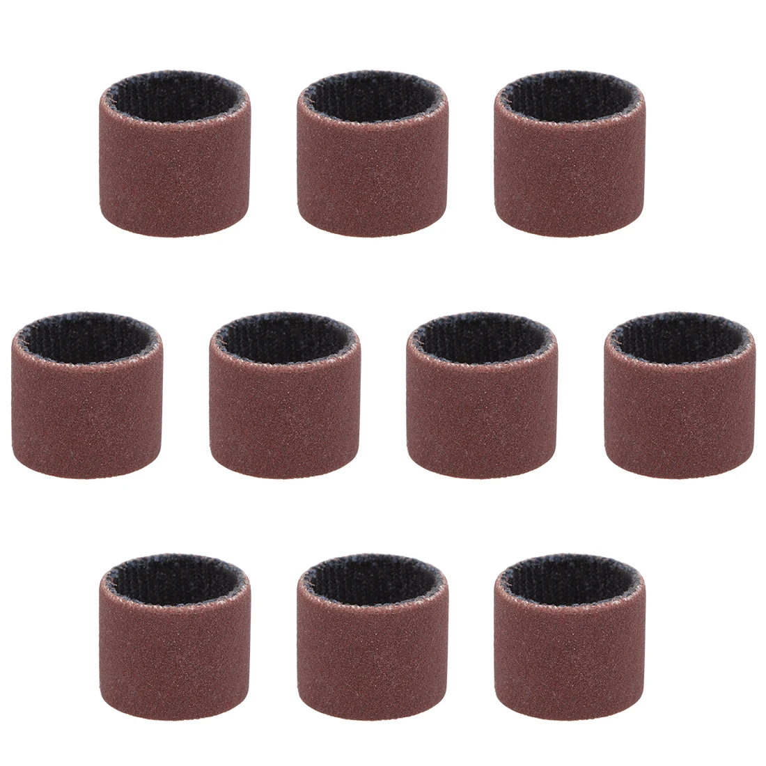 10Pcs 1/2 Inch x 1/2 Inch Cylindrical Sanding Bands Sleeves 80-600 Grits Sandpapers Band Drums for Grinders and Rotary Tools