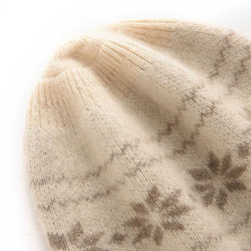 

Кашемировая шапка-бини, мягкая шапка с рисунком скандинавской снежинки, шапка с черепом, изолированная лыжная шапка для праздничных мероприятий, активного отдыха