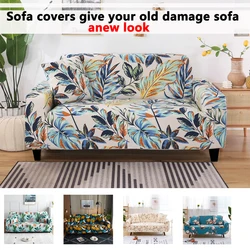 Four Seasons Universal Printed Sofa Cover with High Elasticity for Easy Installation of Sofa Covers for Pets to Prevent Dirt