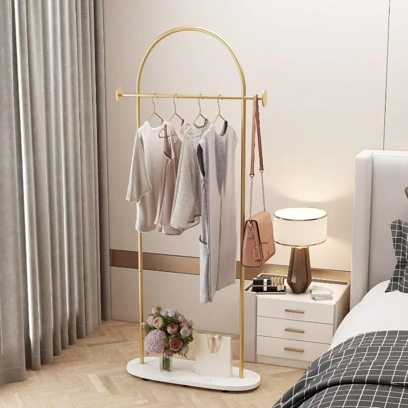 

Clothing Rack with Marble Base, Coat Racks Freestanding with 2 Hooks, Heavy Duty Clothes Rack, Coat Rack Stand for Entryway,