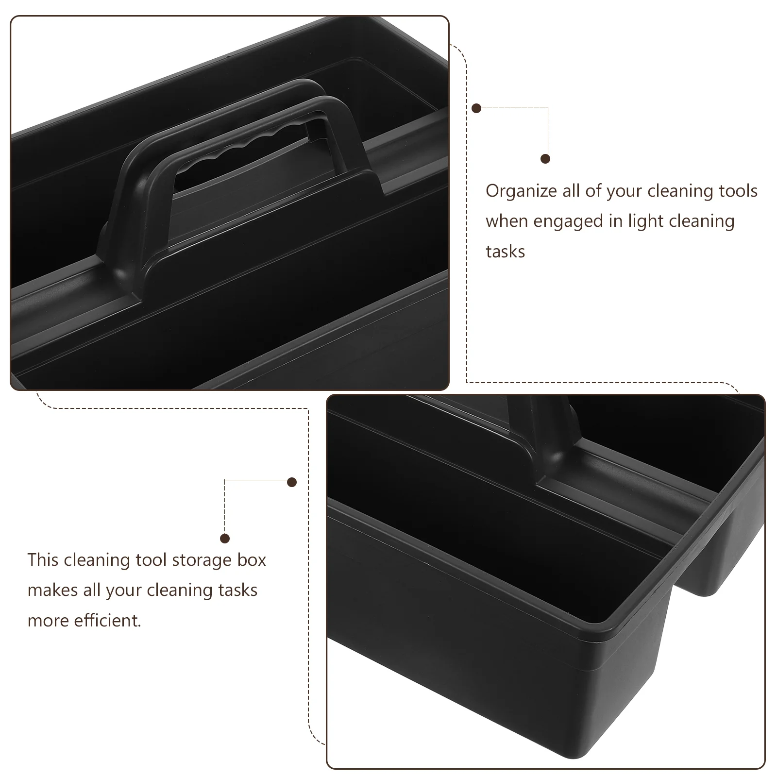 1 Pc 3-Compartment Plastic Basket 3-Compartment Box Case