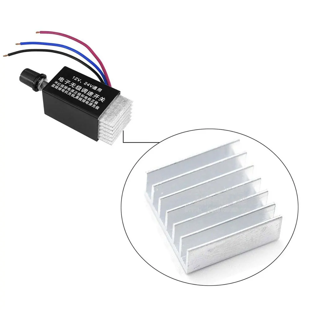 1Pc Car DC 12V 24V Motor Speed Controller Switch Car Truck Fan Heater Control Defroster Knob Stepless Speed Control Switch