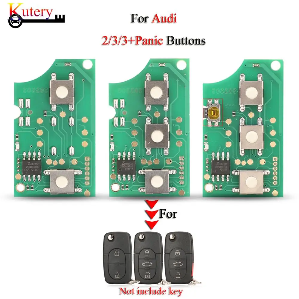 

jingyuqin 4D0837231A/E/K/R Remote Smart Car Key Circuit Board For Audi A3 A4 A6 A8 RS4 TT Allroad Quttro RS4 315/433Mhz