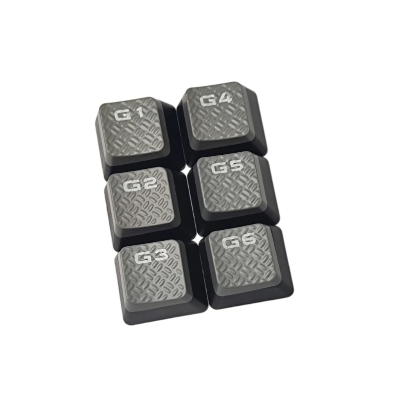 6 Key G1/2/3/4/5/6 Non-slip Texture Key Caps ABS Backlit Keycaps for STRAFE K95 Mechanical Keyboard