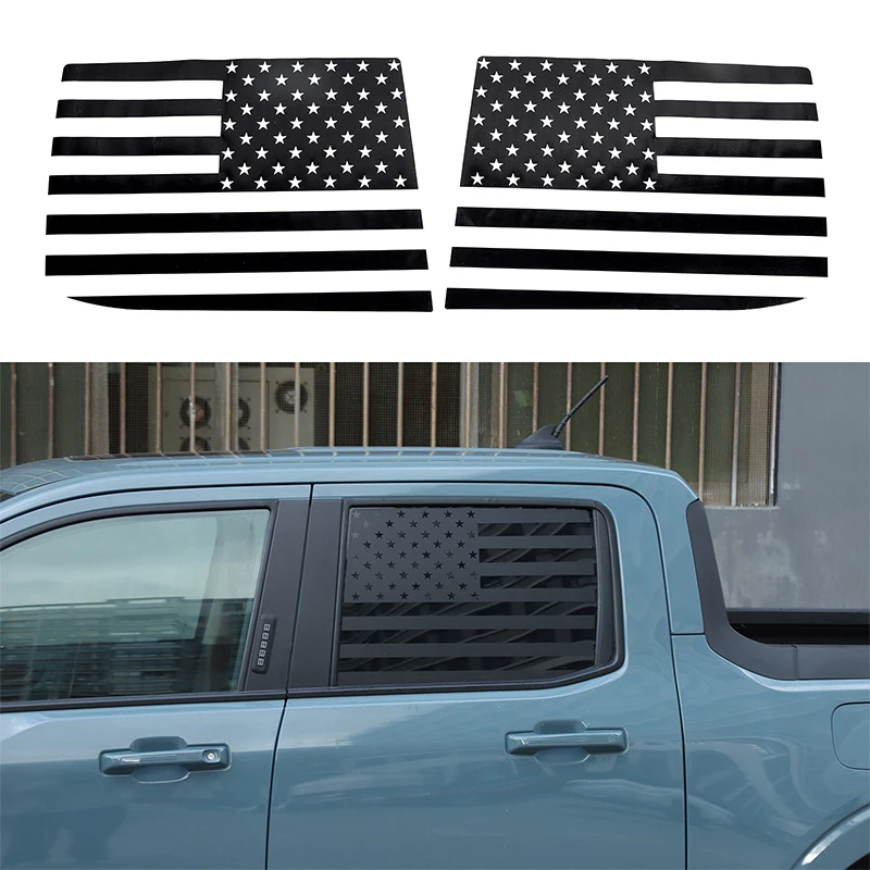 

For Ford Maverick 2022-2025 Automotive Rear Window Glass Stickers PVC National Flag Automotive Window Stickers