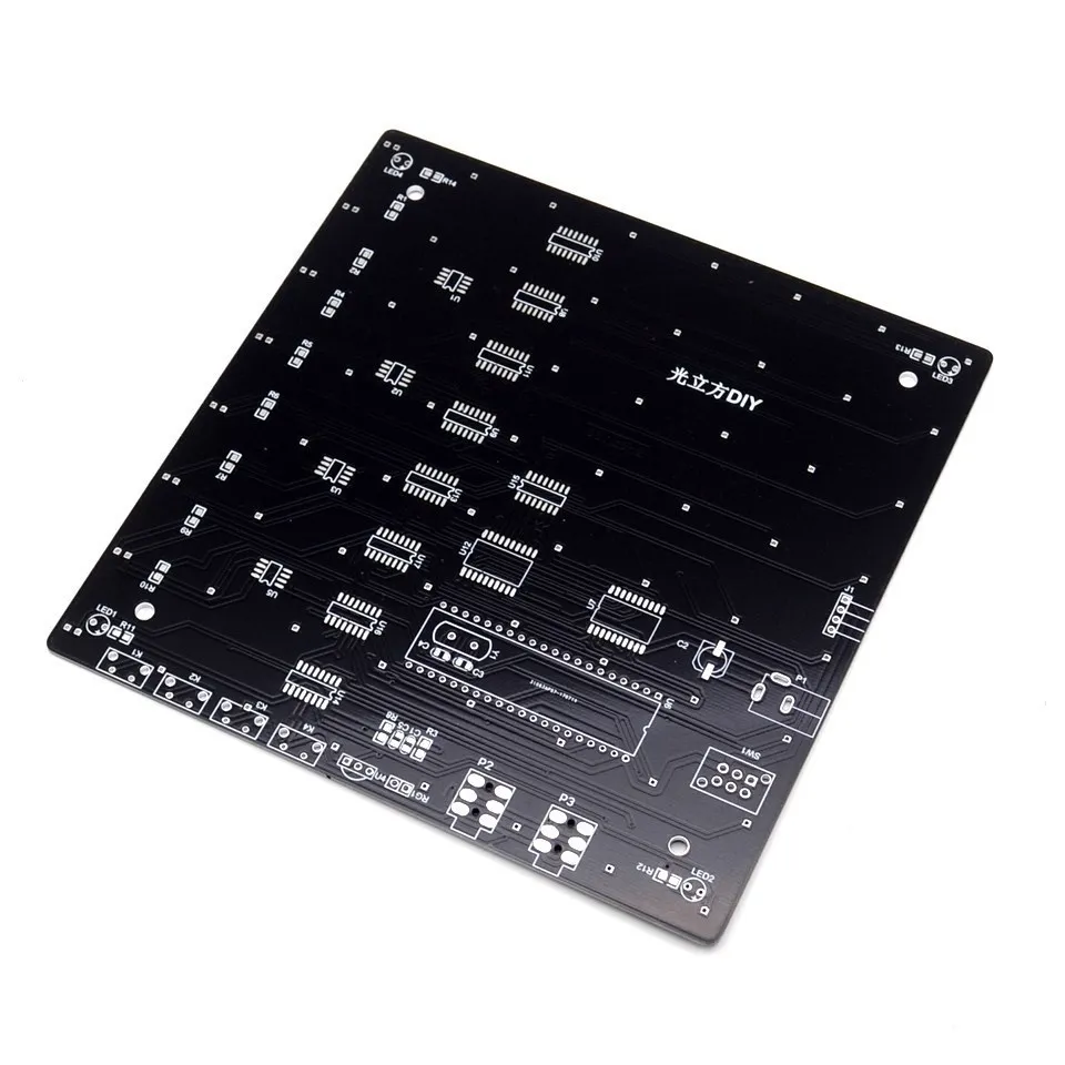 1set di 8x8x8 3D LED LightSquared Kit FAI DA TE Bianco LED Blu Ray 3 millimetri HA PORTATO Cubo suite di elettronica 5V di alimentazione