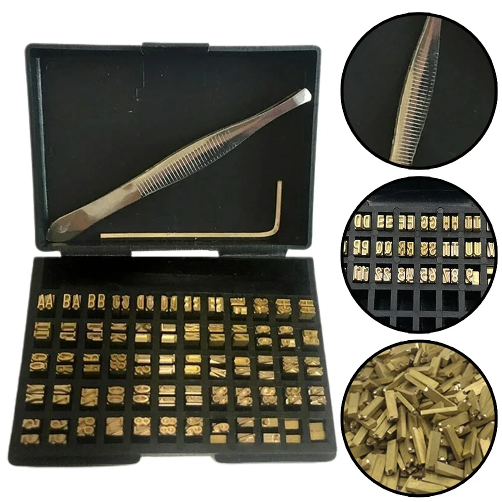 Imagem -03 - Máquina de Impressão Térmica Word Grain Hot Stamp Copper Letters Font Semi-automatic Tools 2*3*15 mm 120 Pcs