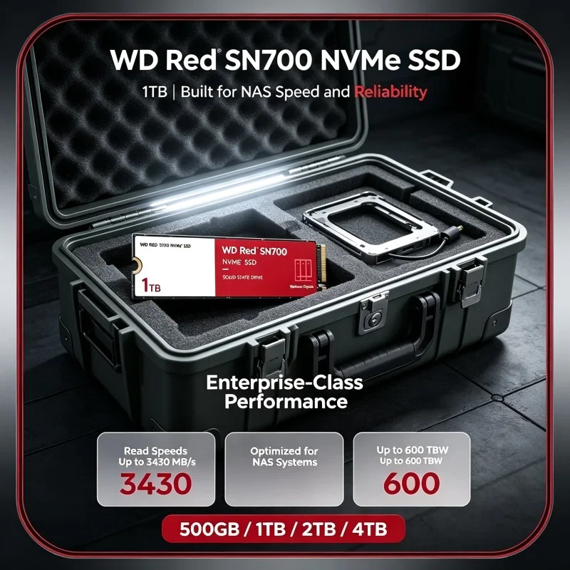 WD Red SN700 Western Digital M.2 2280 PCIe4.0 NVMe SSD For Desktop PC Laptop System Upgrade 500GB 1TB 2TB NAS Friendly Storage