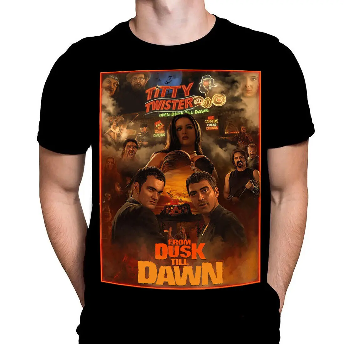 Titty Bar Dusk Til Dawn - Horror Movie Tee - Sizes S - 5XL / Vampires / Action