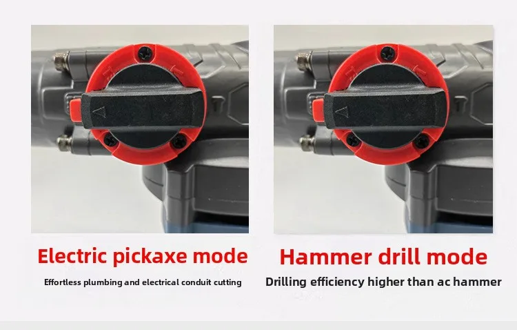 Multifunctional Lithium Battery Electric Hammer Heavy Hammer Impact Drill Wireless Electric Pick Concrete Drill