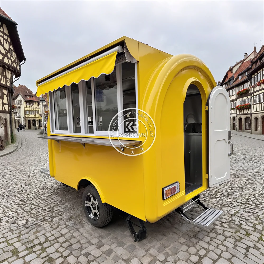 

Snack Food Truck Fully Equipped Coffee Bar Concession Hot Dog Ice Cream Cart Street Kitchen Mobile Food Trailer With CE