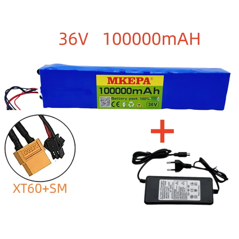 36V 100000mAh 10S3P 18650 Rechargeable Lithium Battery Pack for Xiaomi Mijia M365 36V 100Ah Scooter Electric Scooter BMS Board