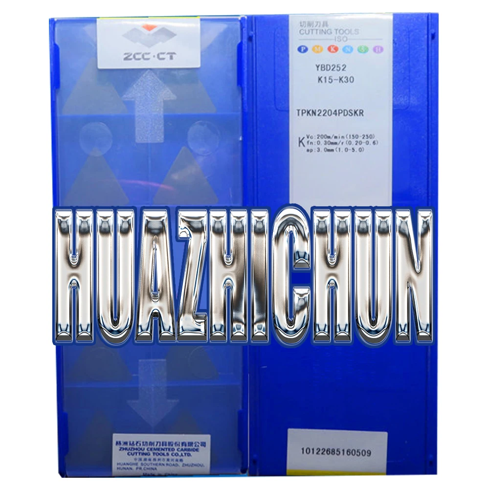 HUAZHICHUN YBD252 YBM351 YC30S YBG202 205 102 302 TPKN2204PDSKR  Carbide Milling Inserts Turning Tools CNC Cutter Lathe