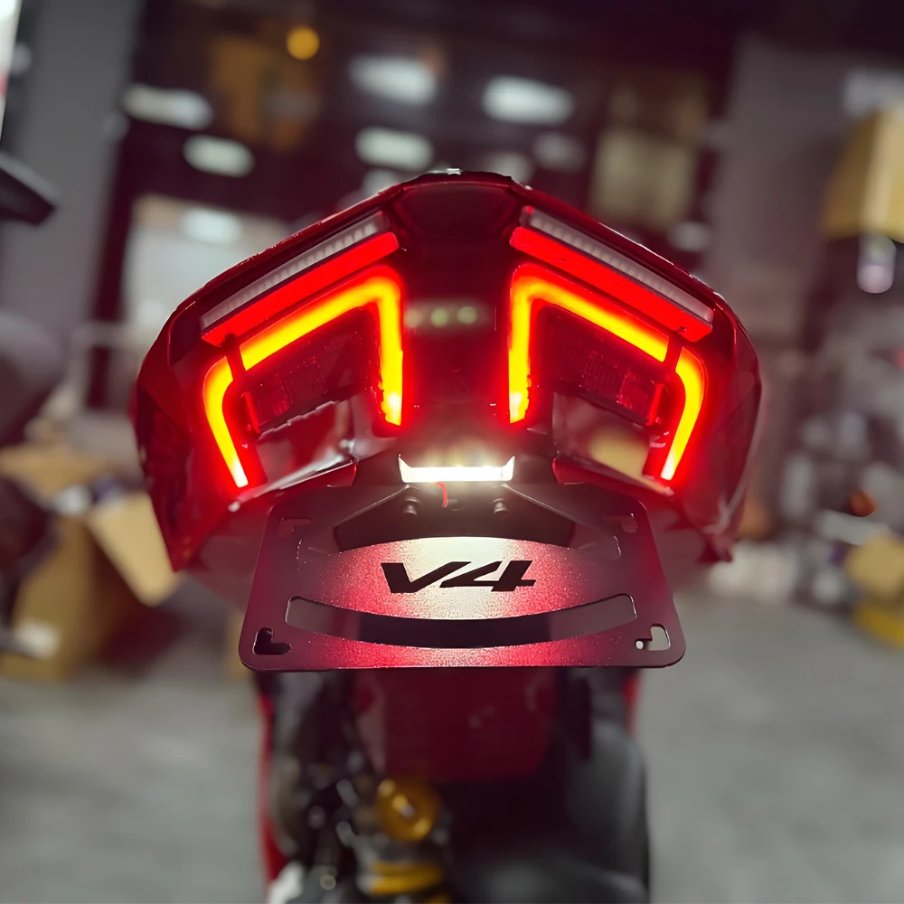 

Новинка 2025 года, крепление на крыло для мотоцикла, аккуратный держатель номерного знака для Ducati Panigale V4S V4 V2 Streetfighte V2 V4