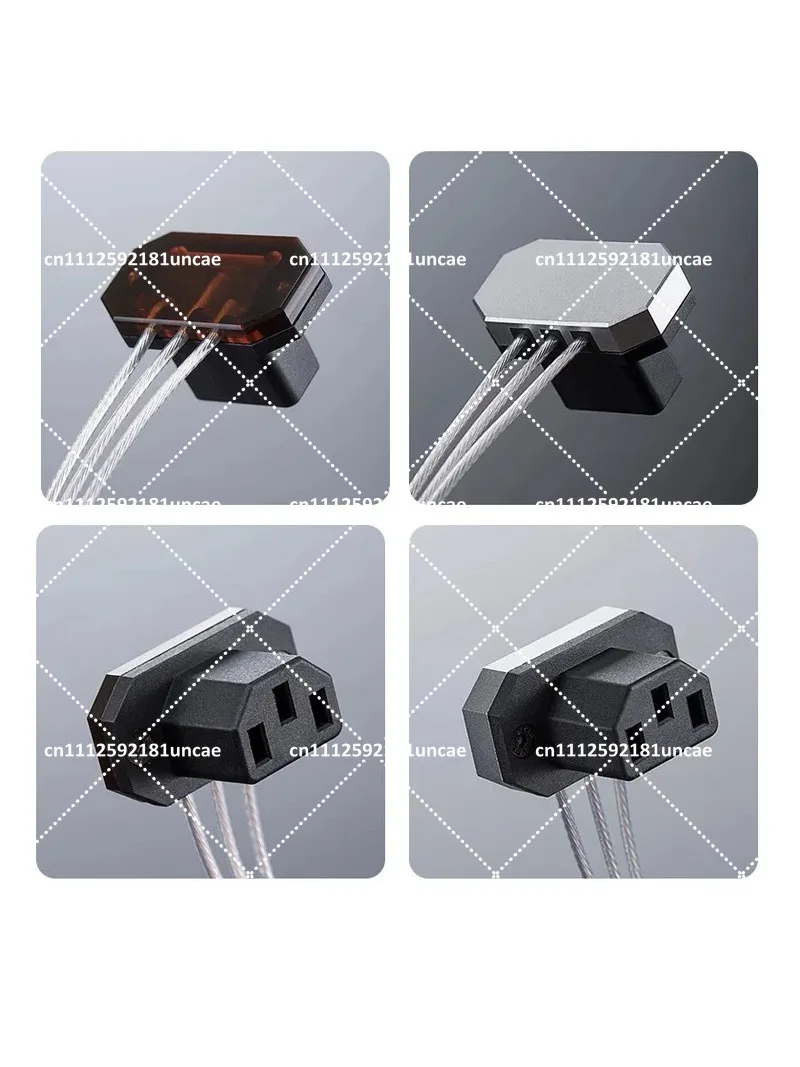 2025 Power Cord Extension, 90 Degree Right Angle, 3 Outlet Ultra-Thin Male to Female Plug, C13 to C14 Computer Cable