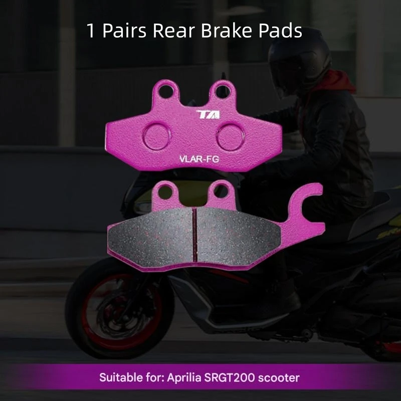 For aprilia SRGT200 Ceramic Brake Pads Balanced Friction Drain Slots Slow Thermal Fade On Continuous Mountain Downhill Brakes