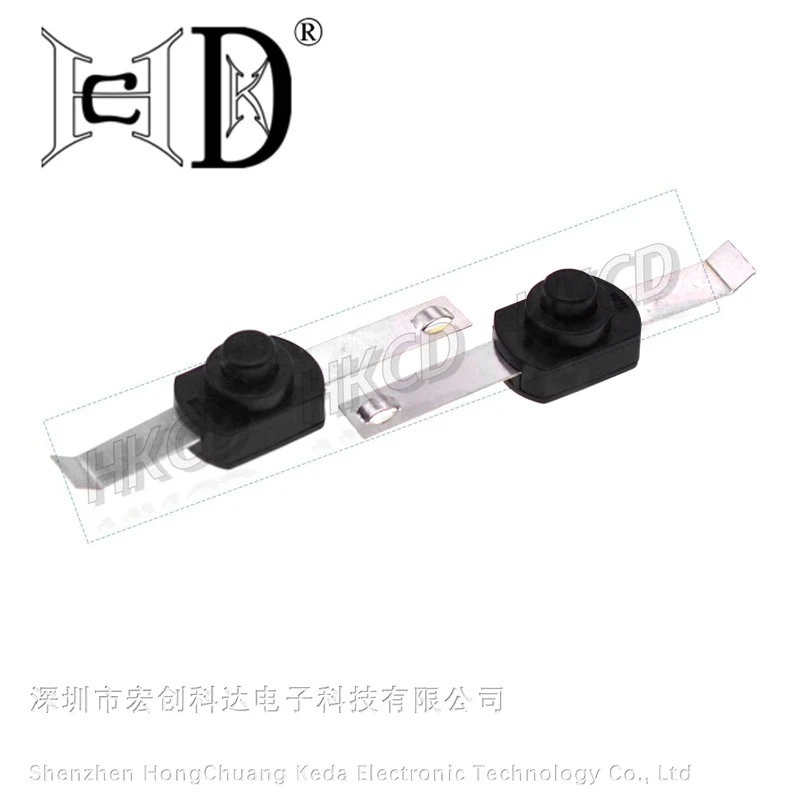 5pcs 1208-CQ 2 Pin Long Solder Lug Self-Locking Push Button Switch Horizontal Latching On Off Power Switch for Flashlight Torch